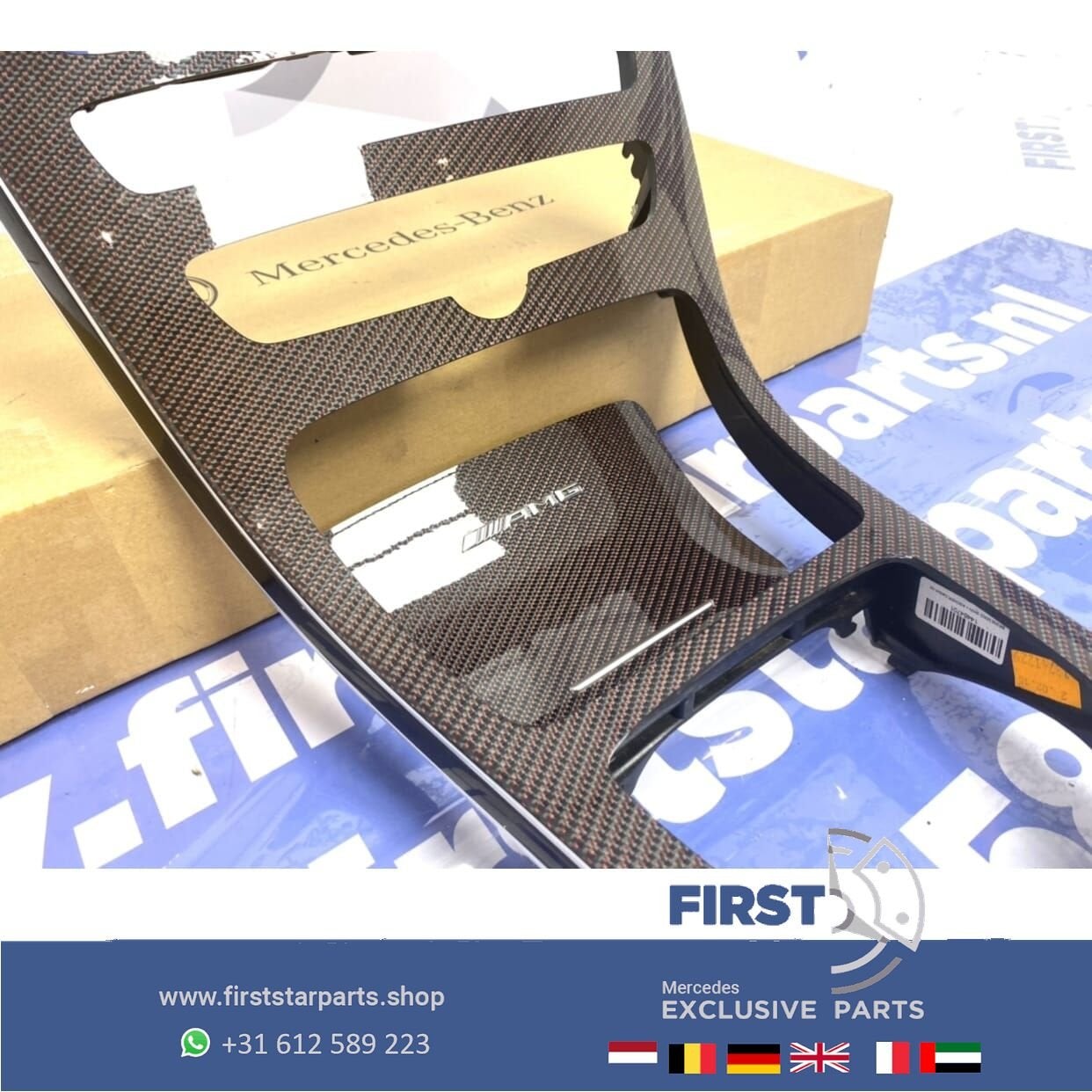 W205 C63 AMG Edition 1 Carbon midden console origineel MB 63, Gebruikt, -, Ophalen of Verzenden, -