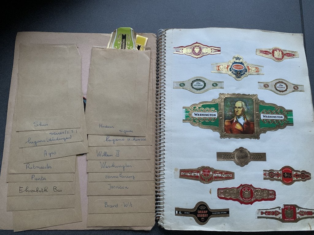 Grote collectie sigarenbandjes in album en los, Verzamelen, Ophalen of Verzenden