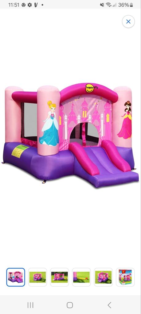 Huur ons prinsessen Springkasteel met Glijbaan - Happy Hop, Ophalen, Zo goed als nieuw