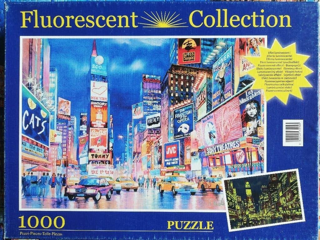 Puzzel 1000 stukjes: New York Lights, Ophalen of Verzenden, 500 t/m 1500 stukjes, Gebruikt, Legpuzzel