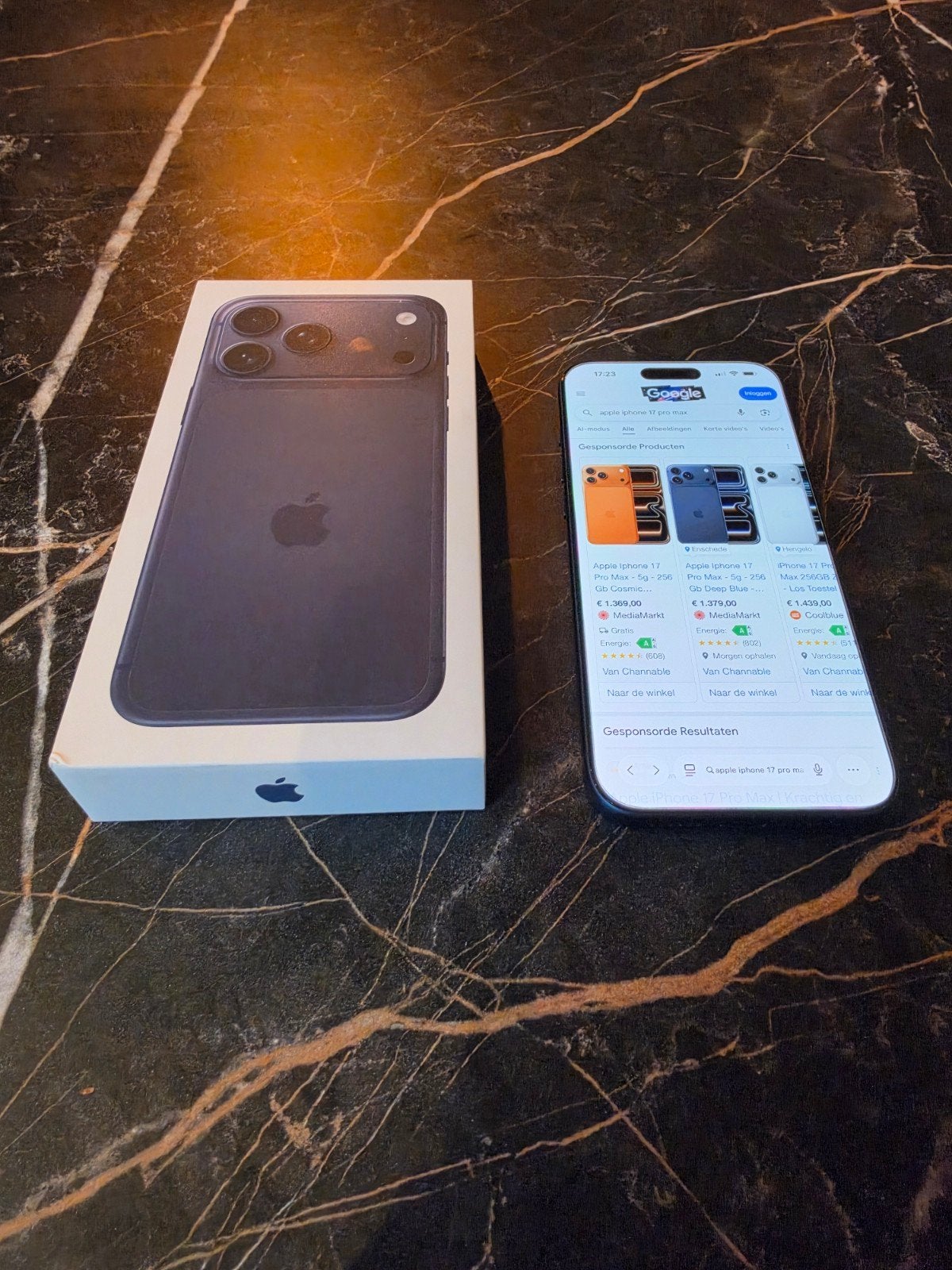 ** Apple iPhone 17 Pro Max 256GB Deep Blue *AlsNieuw*, Blauw, Zo goed als nieuw, Zonder simlock, IPhone 17 Pro Max