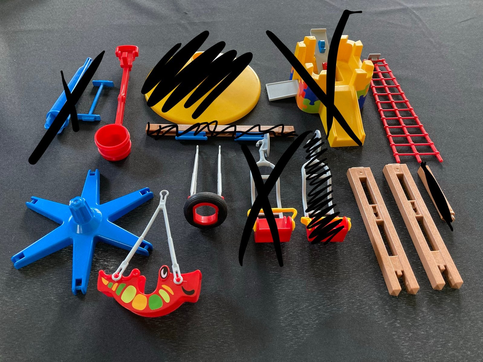 Playmobil onderdelen grote speeltuin., Ophalen of Verzenden, Zo goed als nieuw