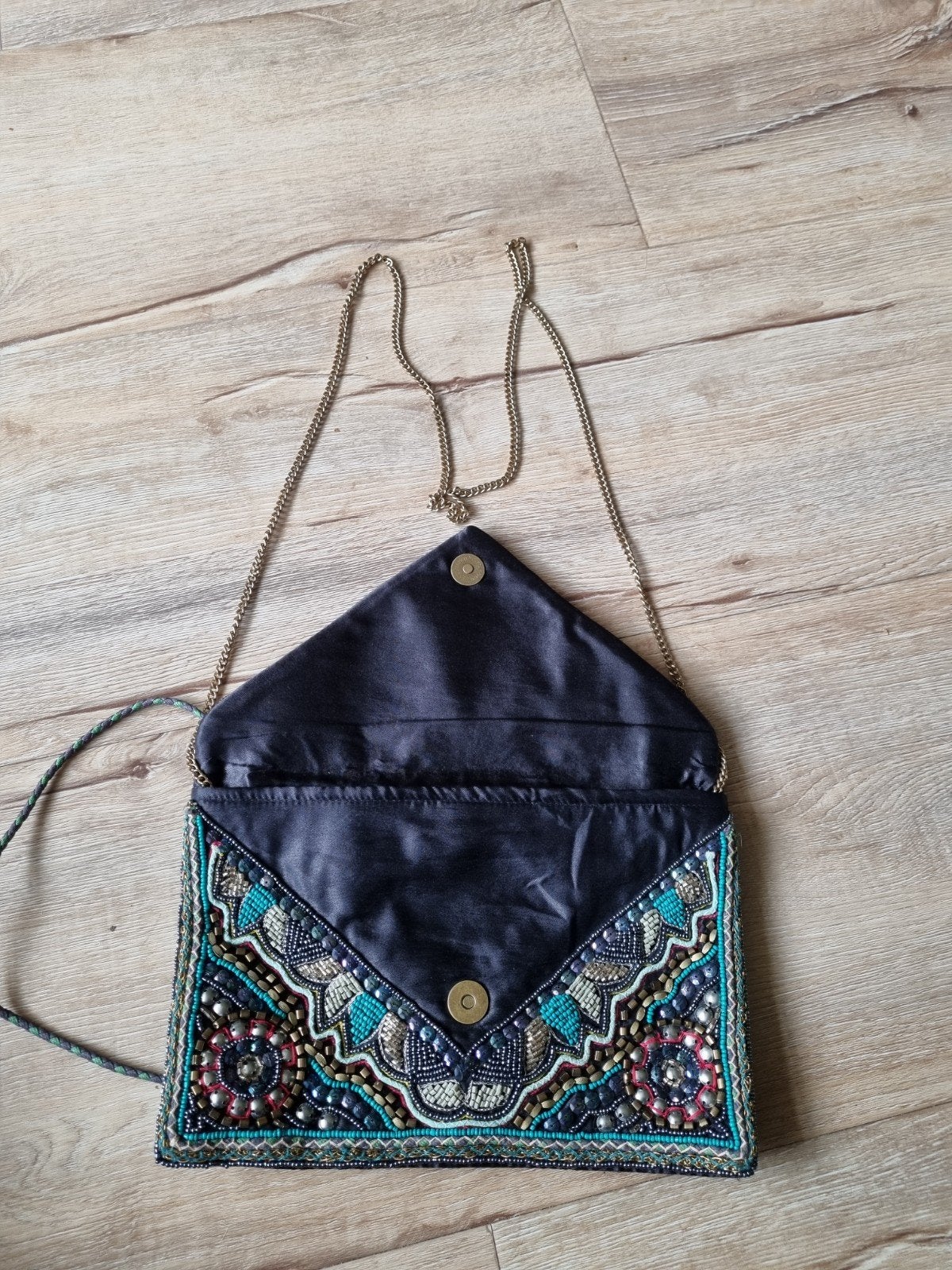 MSK Avondtasje met kralen en ketting - Zo goed als nieuw, Sieraden, Tassen en Uiterlijk, Ophalen of Verzenden, Zo goed als nieuw