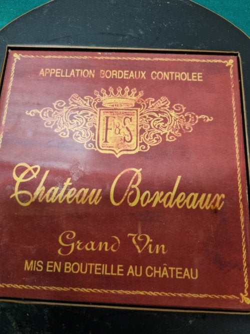Wandtbord met tegel plank, chateau bordeaux, Ophalen of Verzenden, 'T Olde Gre-j, Info@toldegrej.nl, Endepoelstraat 20f Didam
