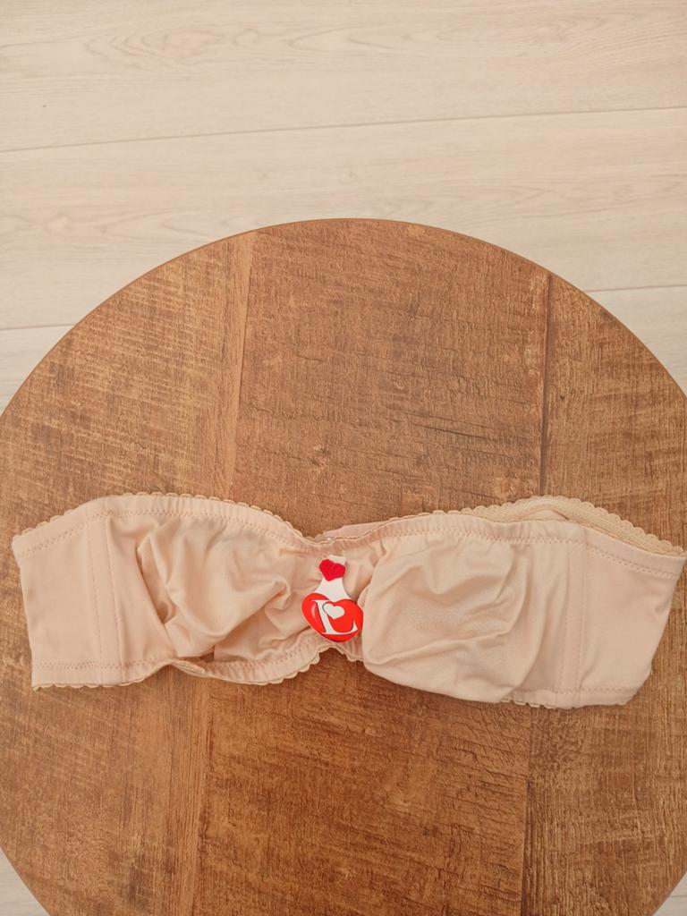 Lovable Nieuwe strapless Beige BH Cupmaat 80A, Lovable, Ophalen of Verzenden, Beige, BH