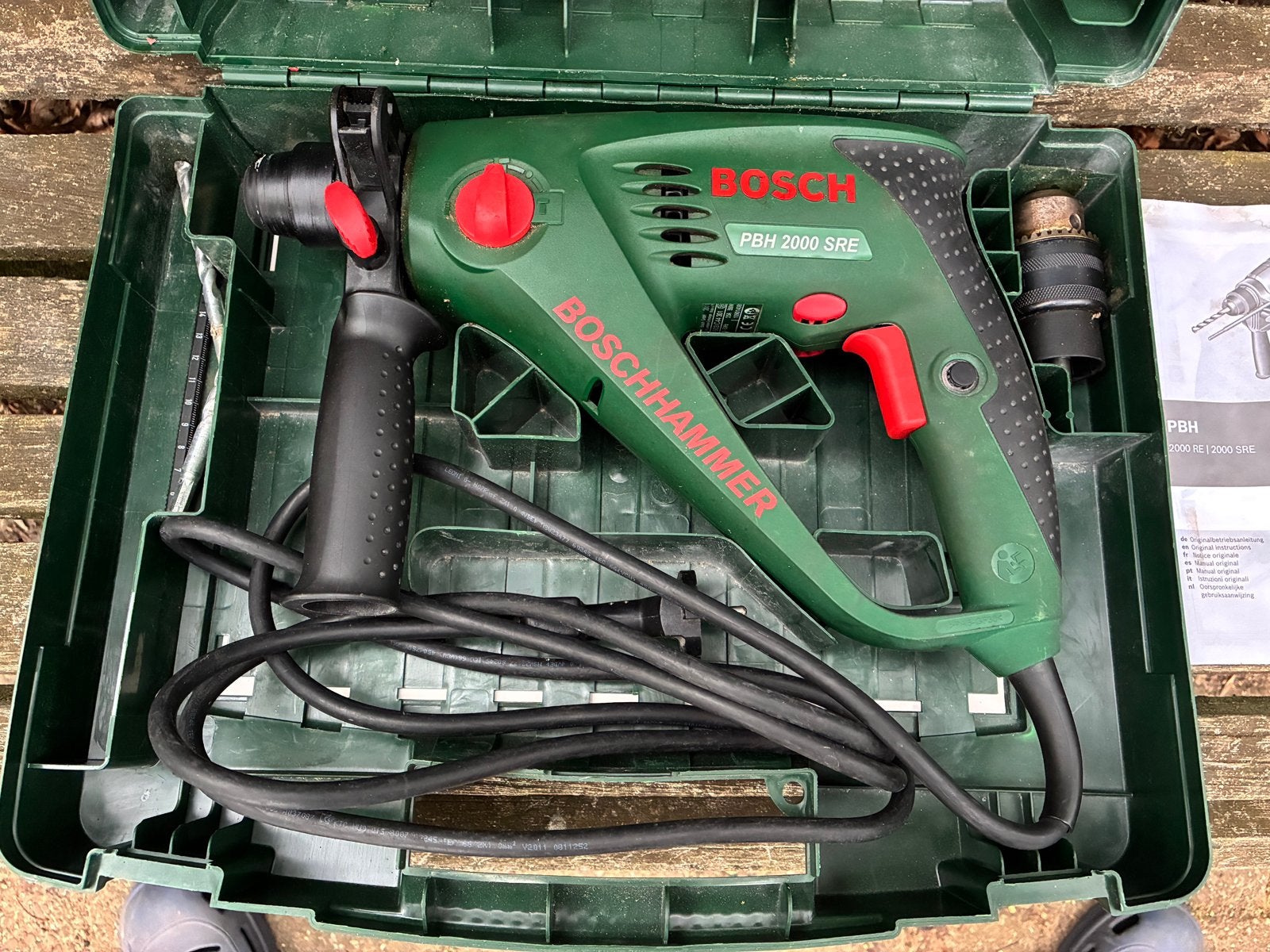 Bosch Boorhamer PBH 2000 SRE - Zo goed als nieuw, 600 watt of meer, Boor- en/of Breekhamer, Ophalen of Verzenden, Zo goed als nieuw