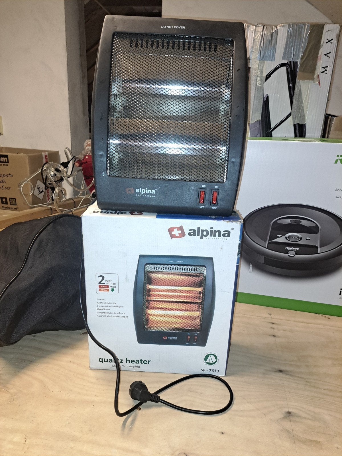 Alpina Quartz Heater - 400W/800W, Ophalen of Verzenden, Minder dan 60 cm, Kachel, 30 tot 80 cm