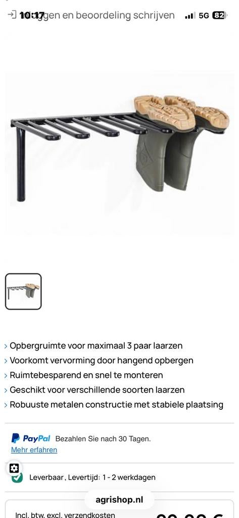 Laarzenhouder/ schoenen houder voor in de tuin, Ophalen of Verzenden, Zo goed als nieuw