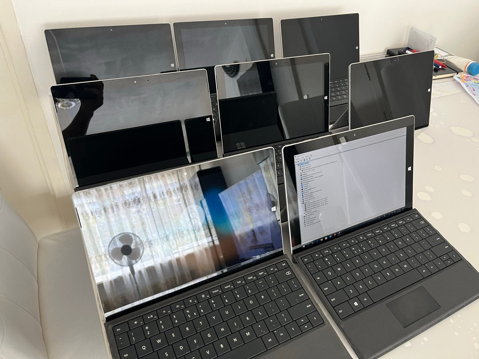 Partij: 7x Microsoft Surface 3 & 1x HP Pro X2 - 128GB SSD, Computers en Software, Windows Laptops, Gebruikt, Minder dan 2 Ghz