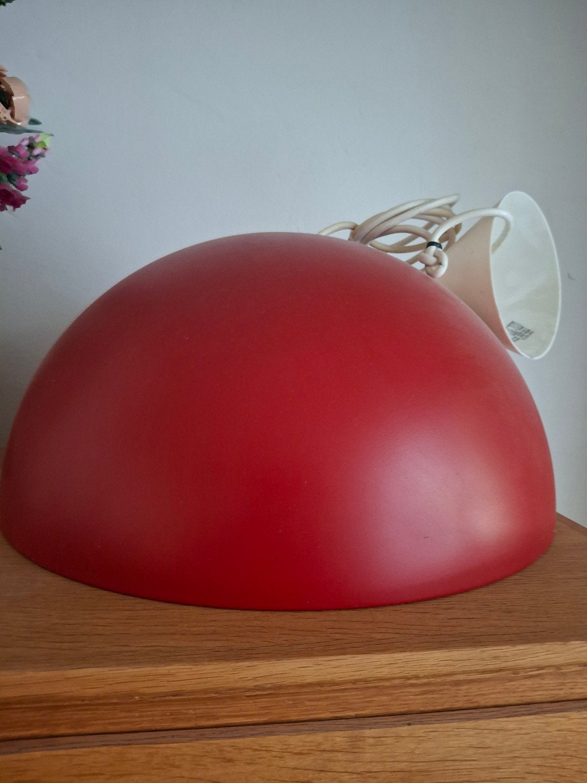 2 rode ikea Brasa lampen, Ophalen, Gebruikt, Metaal, E27 (groot)