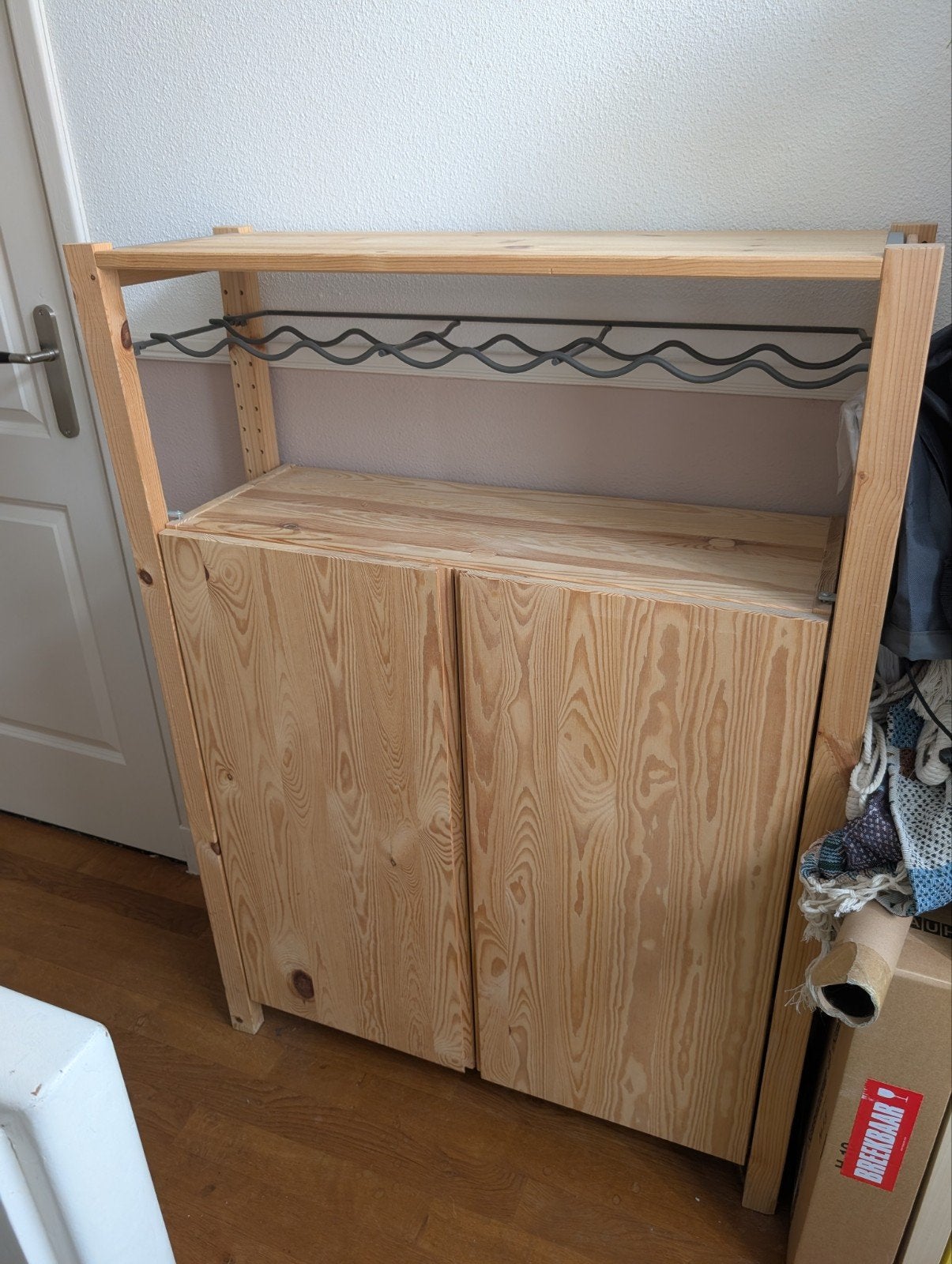 Ikea Ivar houten kast met wijnrek / flessenrek, Huis en Inrichting, Ophalen, Gebruikt