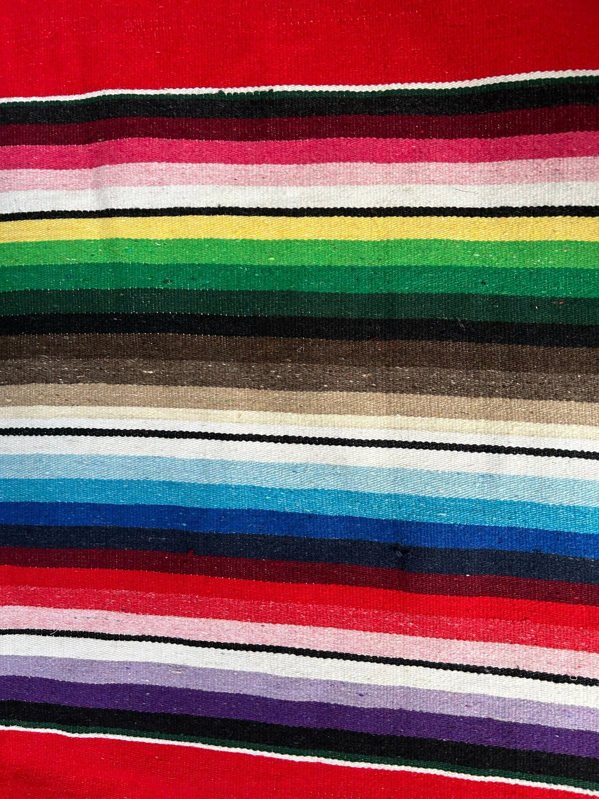Folklore Zuid-Amerikaanse gestreepte lap/deken, Hobby en Vrije tijd, Stoffen en Lappen, Gebruikt, 120 cm of meer, Ophalen of Verzenden
