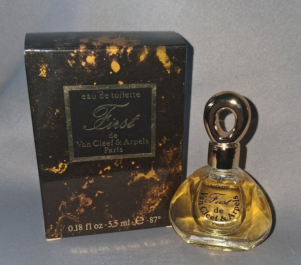 Volle parfum mini Van Cleef & arpels First + Doosje, Ophalen of Verzenden, Zo goed als nieuw, Miniatuur, Gevuld