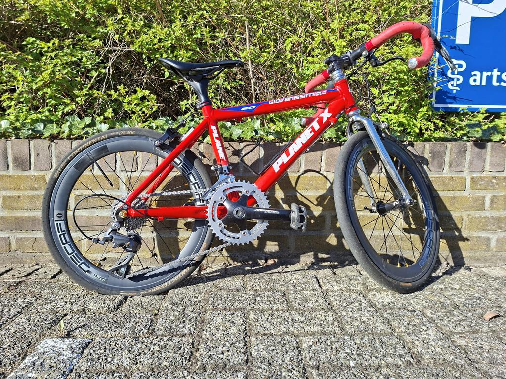 Racefiets voor kinderen - Planet X Giovannissimi, Fietsen en Brommers, Fietsen | Racefietsen, Gebruikt, 10 tot 15 versnellingen