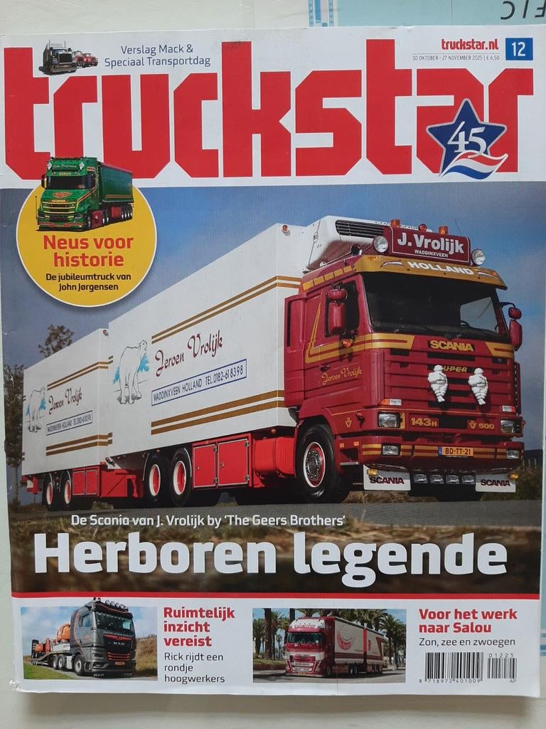 Truckstar Magazine nr 12 2025, Ophalen of Verzenden, Zo goed als nieuw, Overige typen