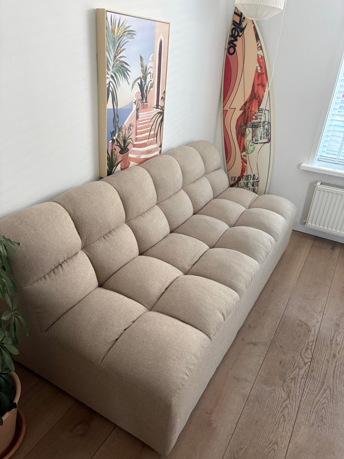 WOOOD 2 zits element Pepper plat geweven zand, Ophalen, Minder dan 75 cm, Tweepersoons, Zo goed als nieuw