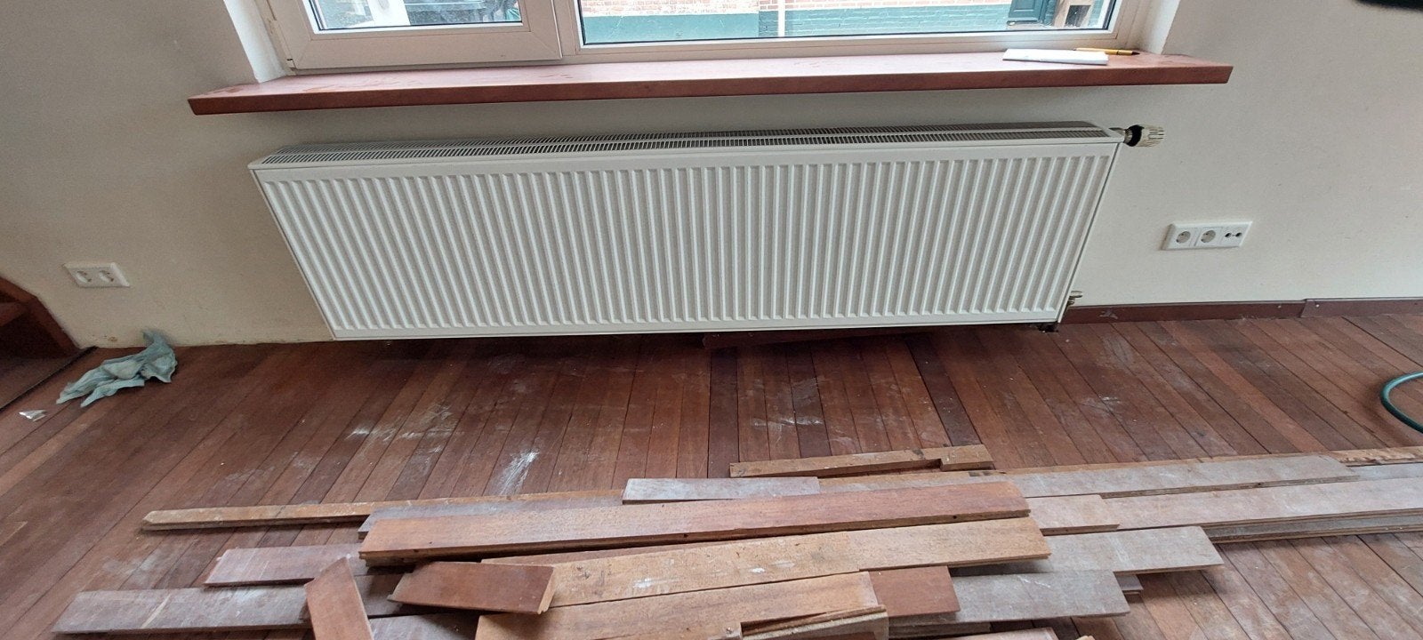 Witte radiator, gebruikt, in goede staat, Ophalen, 30 tot 80 cm, Gebruikt, Radiator