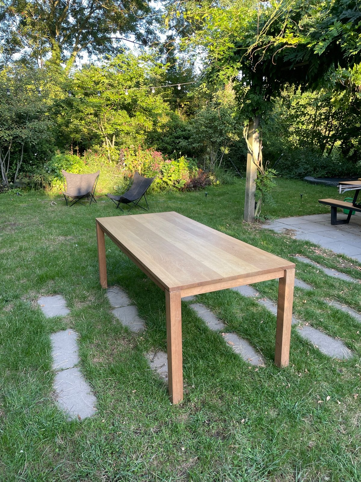 Tafel Massief Eiken, Ophalen, Eikenhout, 50 tot 100 cm, Zo goed als nieuw