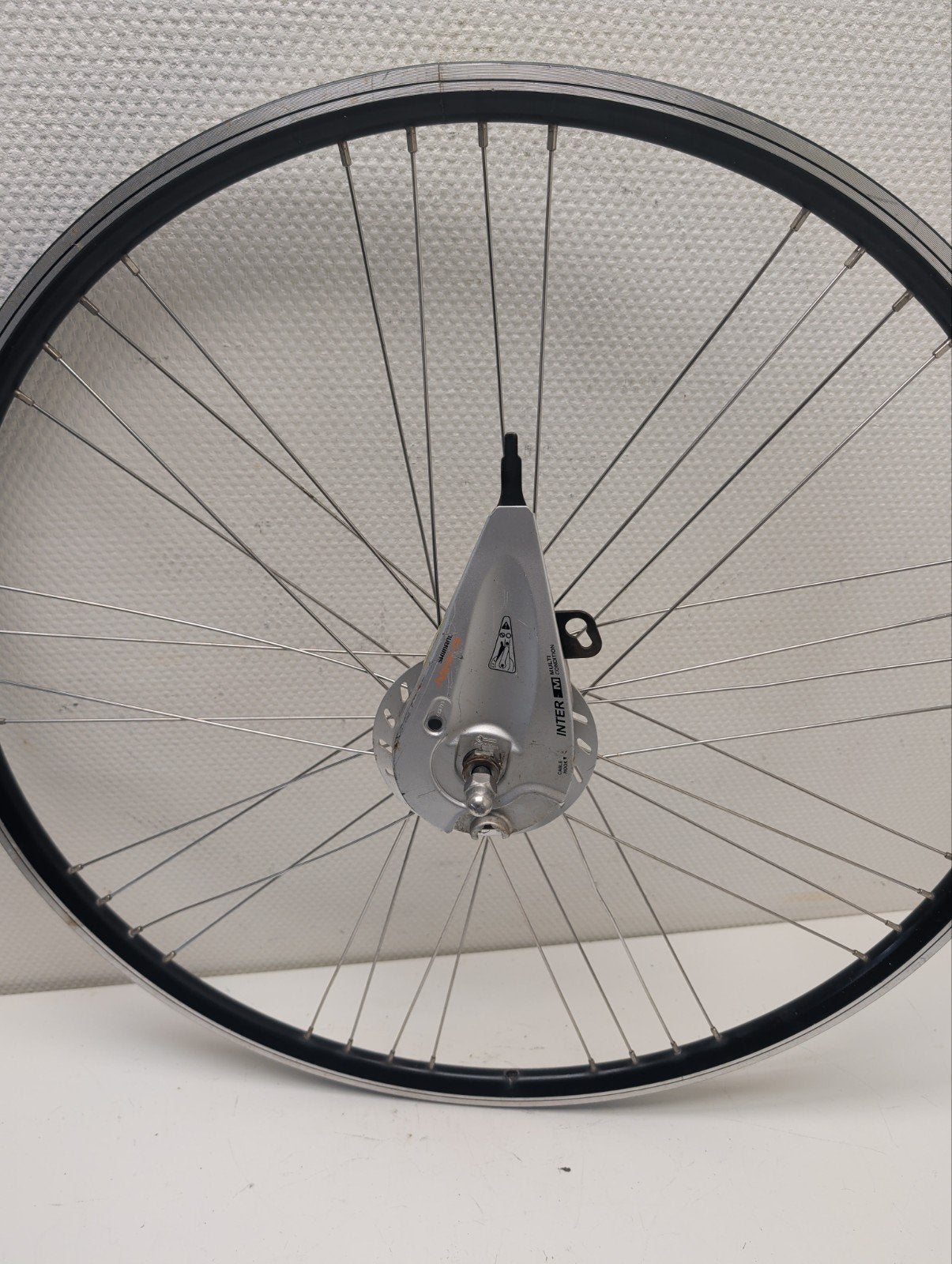 Voorwiel 28" zwart rollerbrake rem, Fietsen en Brommers, Fietsonderdelen, Wiel, Verzenden, Zo goed als nieuw, Aluminium