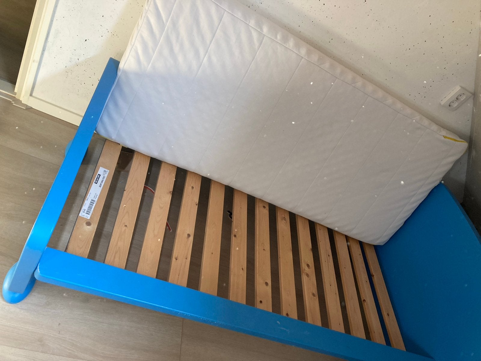 Ikea kinderbed met matras en lattenbodem, Ophalen, Gebruikt, 70 tot 85 cm, 140 tot 160 cm