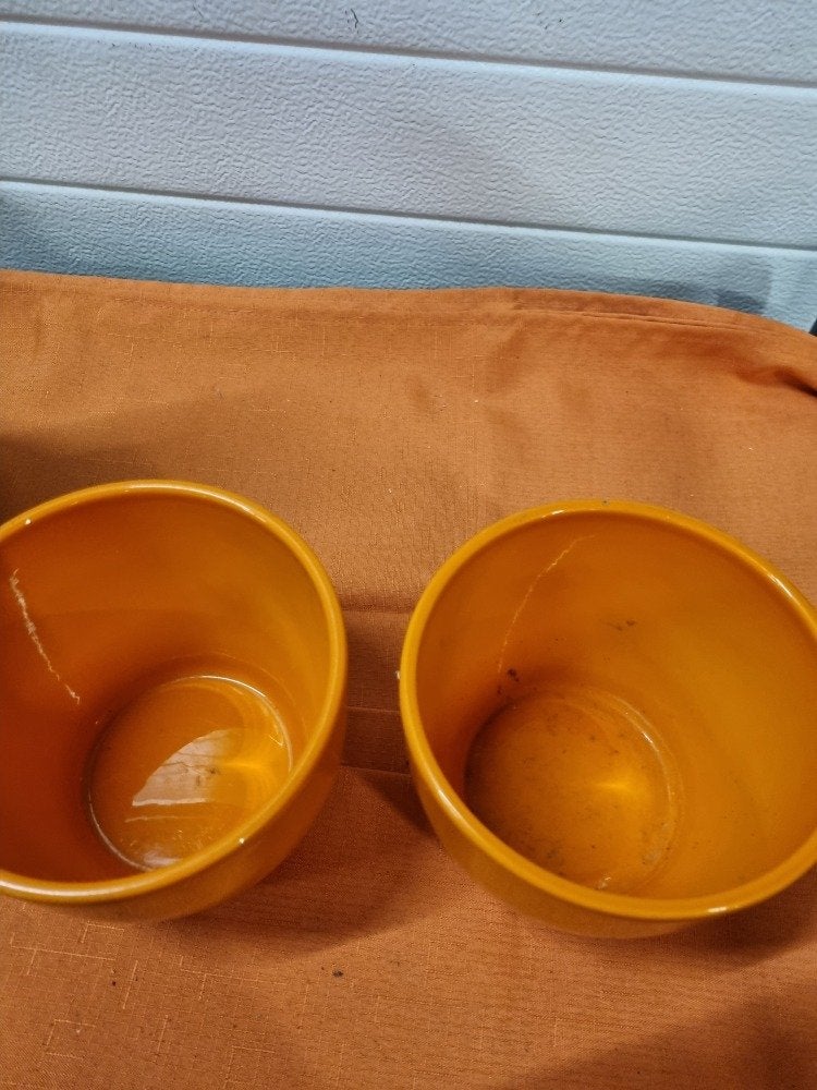 bloempotten oranje 2 stuks, Ophalen of Verzenden, 'T Olde Gre-j, Info@toldegrej.nl, Endepoelstraat 20f Didam