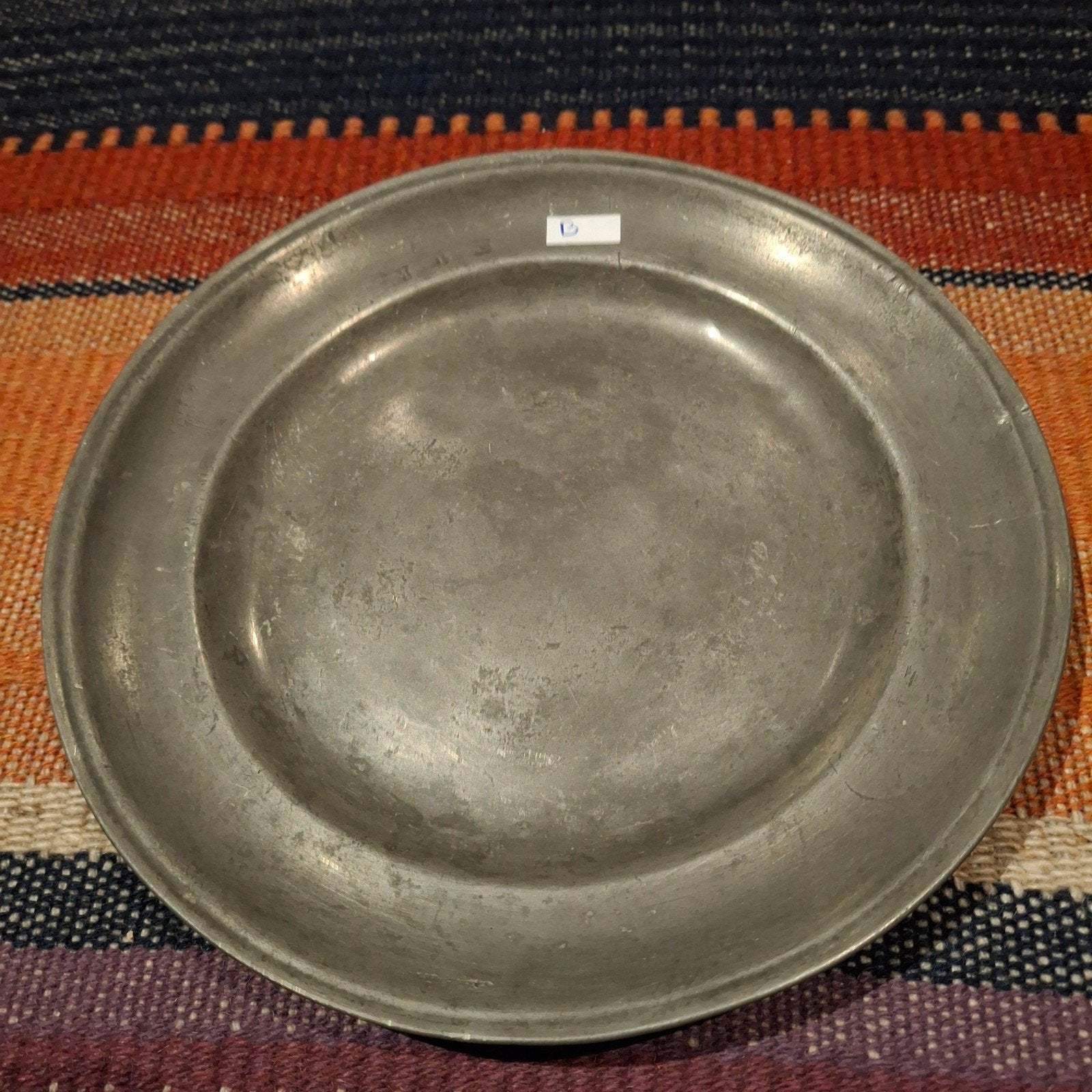 Oud Tinnen Bord - Ø 22.5 cm, Ophalen of Verzenden