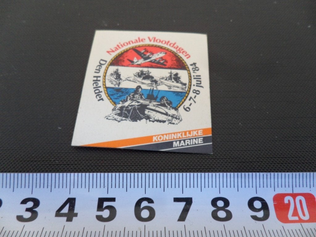 sticker Leger Marine Nationale Vlootdagen 1984, Ophalen, Zo goed als nieuw