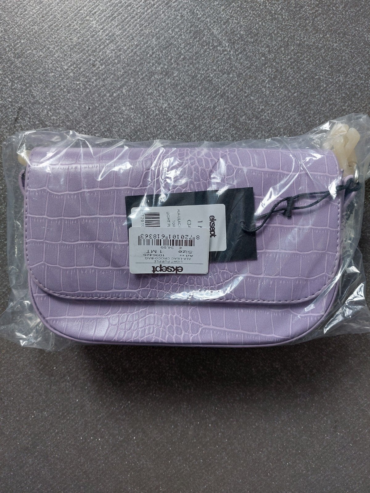 Eksept Lila Croco Schoudertasje - Nieuw met label, Ophalen of Verzenden, Nieuw, Paars, Schoudertasje