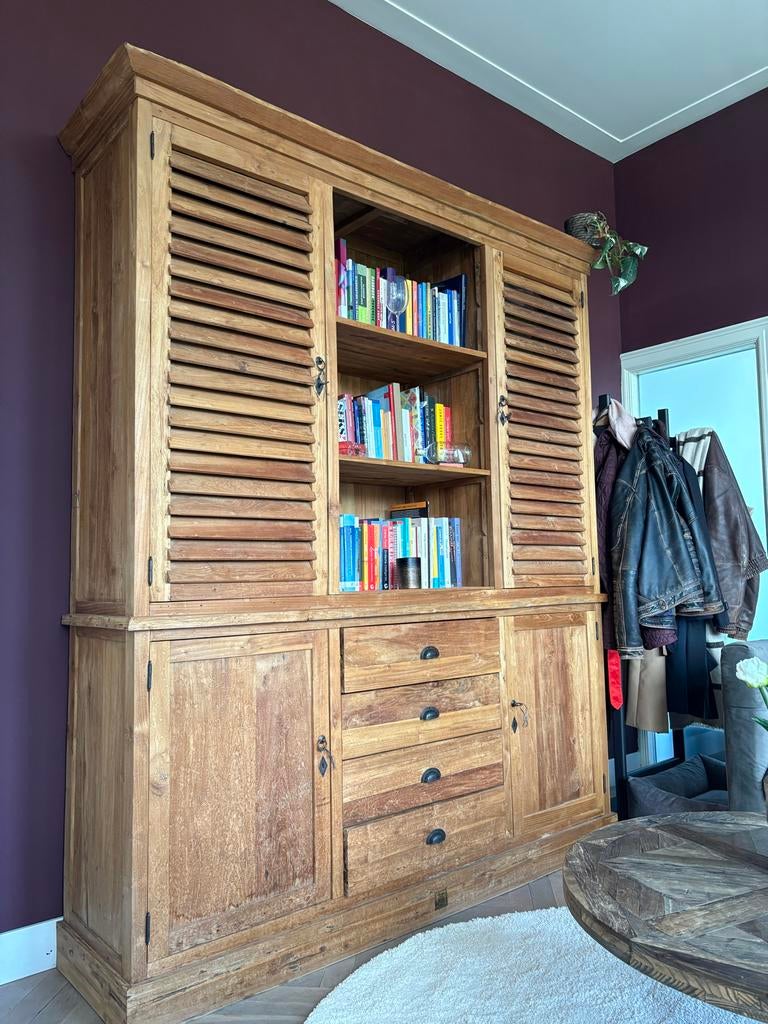 Rivièra Maison buffetkast / boekenkast, Huis en Inrichting, Kasten | Buffetkasten, Gebruikt, 200 cm of meer, 150 tot 200 cm, 25 tot 50 cm