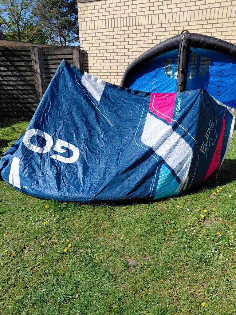 GONG ELIPS 9M in perfecte staat, Watersport en Boten, Kitesurfen, Zo goed als nieuw, 9 m², Geen board, Ophalen of Verzenden