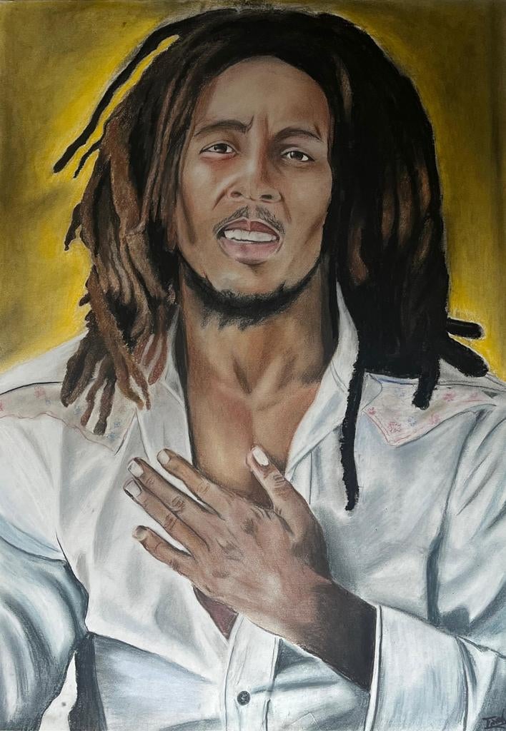 Bob Marley pasteltekening, Antiek en Kunst, Ophalen of Verzenden