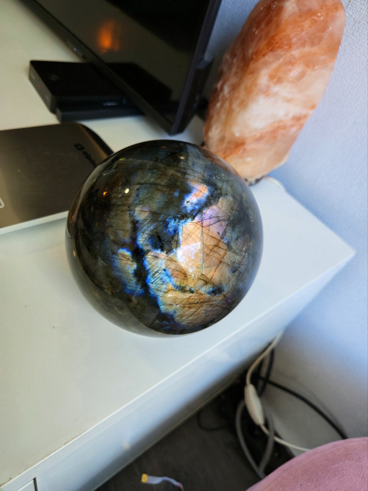 Mega Grote Labradoriet Bol - 3647g met Prachtige Flash, Ophalen of Verzenden, Mineraal