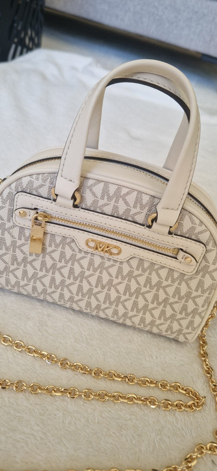 Tas Michael Kors creme/goud, Ophalen of Verzenden, Nieuw, Handtas