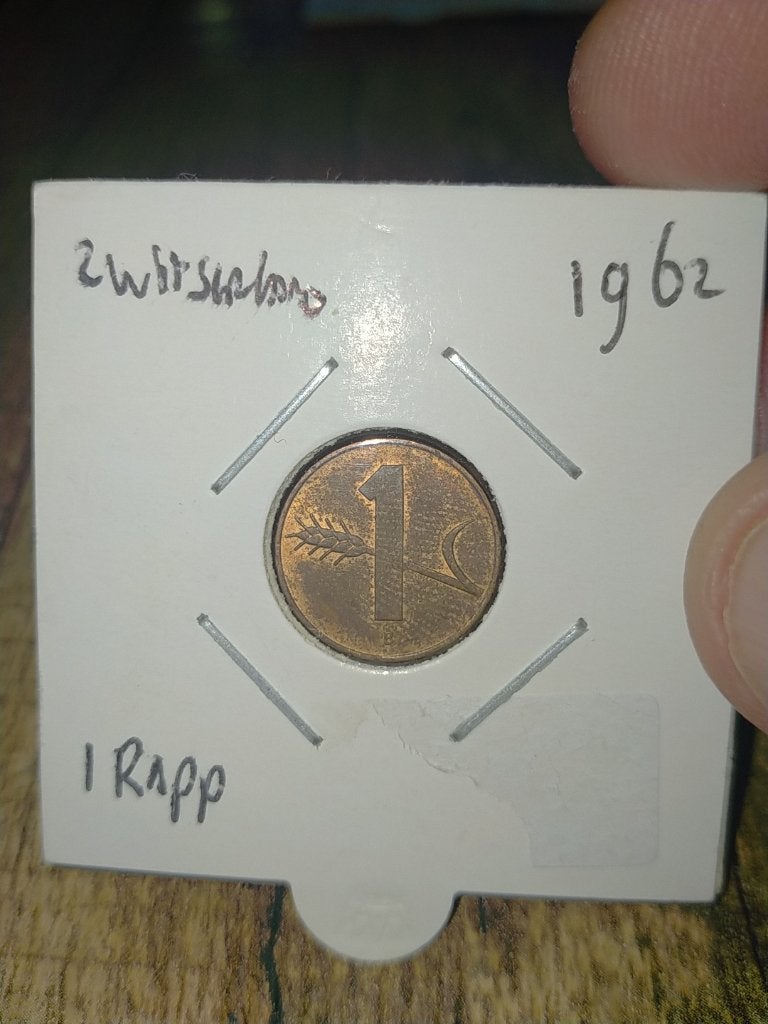 Zwitserland 1 Rappen 1962, Verzenden, Overige landen, Losse munt