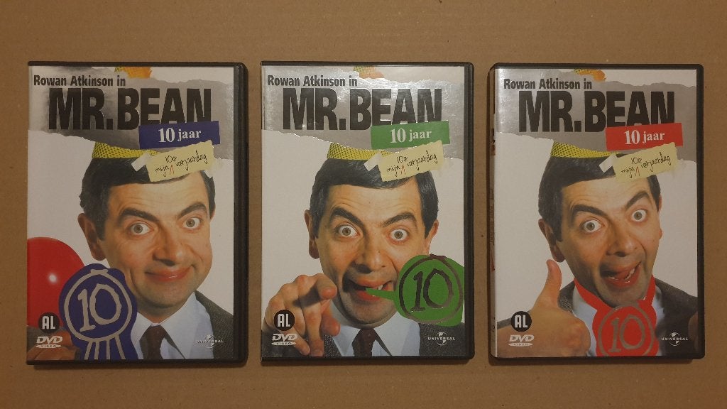 DVD - Mr Bean 10 jaar - deel 1 t/m 3, Alle leeftijden, Ophalen of Verzenden, Zo goed als nieuw, Actiekomedie