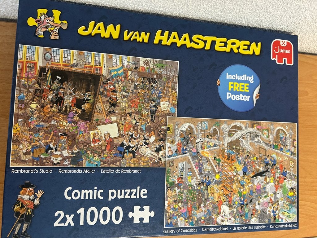 Puzzel Jan van Haasteren 2 X 1000 stukjes, Ophalen, 500 t/m 1500 stukjes, Gebruikt, Legpuzzel
