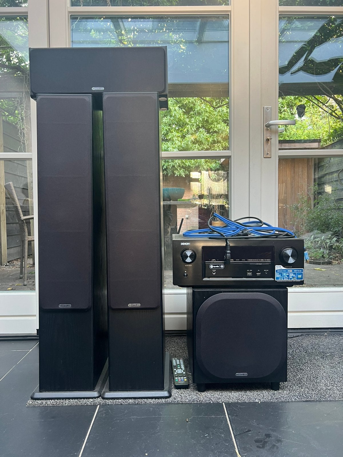Denon AVR-X2300W & Monitor Bronze Audio Stereoset met kabels, Ophalen, Zo goed als nieuw, Speakers, Denon