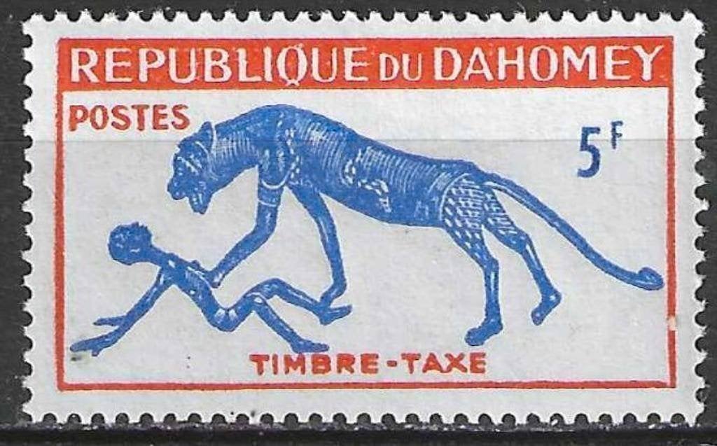 Dahomey 1963 - Yvert 34TX - Takszegel - 5 f. (PF), Verzenden, Overige landen, Postfris