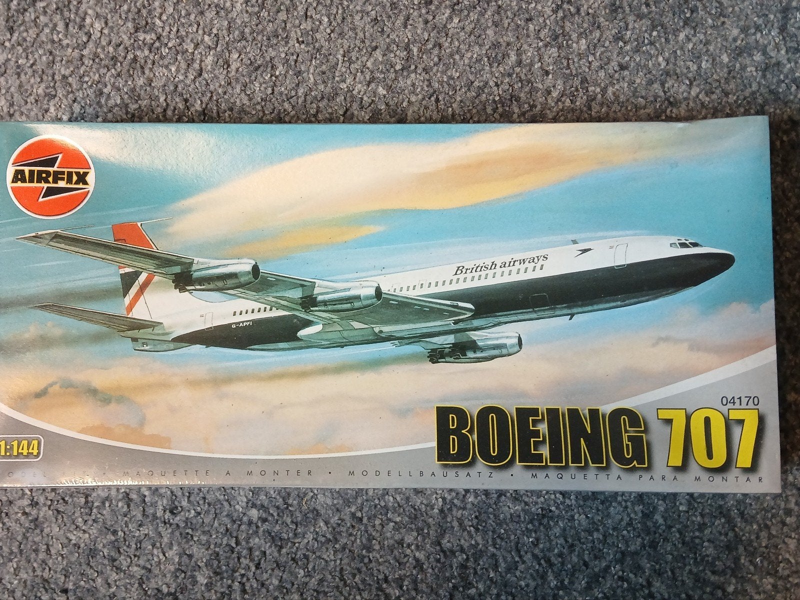 Airfix Boeing 707 British Airways modelbouw 1/144 (4 stuks), Overige merken, 1:144 tot 1:200, Nieuw, Ophalen of Verzenden