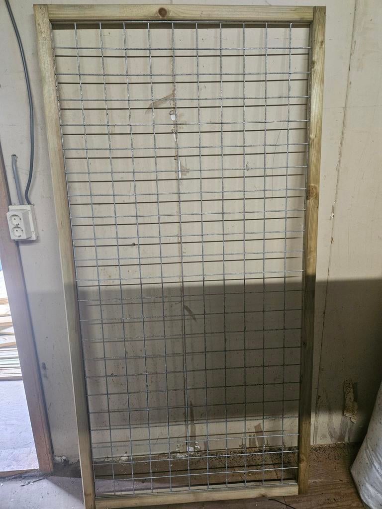 Gaaspaneel met houten kader 90x180cm, Tuin en Terras, Ophalen, Hout, Tuinhek
