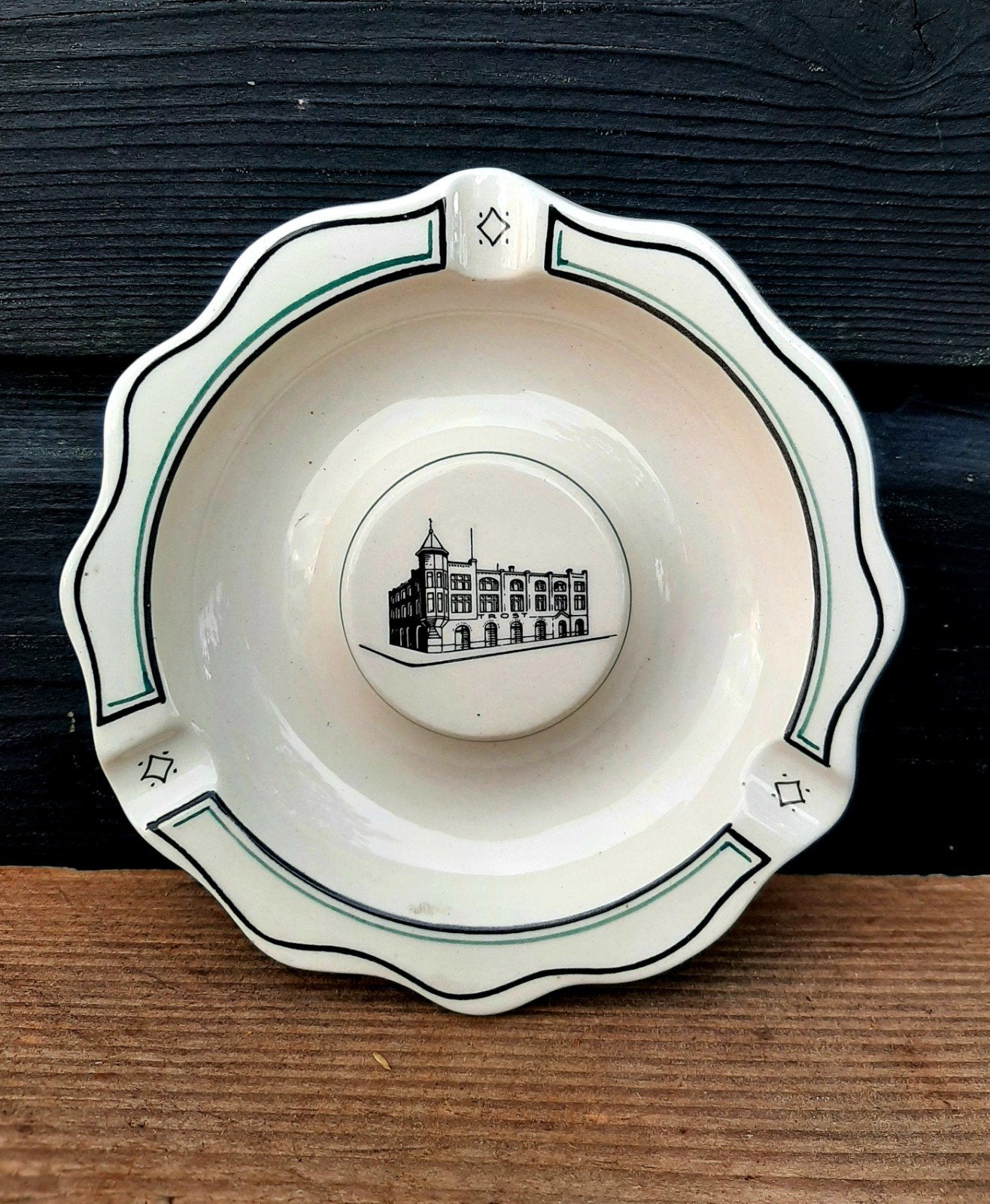 Vintage Asbak- Pepermuntfabriek - Ten Hope - (Rotterdam), Verzamelen, Ophalen of Verzenden, Gebruikt, Sigarenbandjes