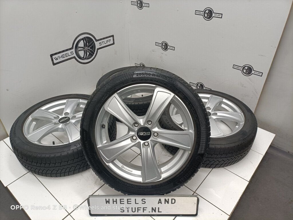 Oxxo lichtmetaal velgen 17"inch winterbanden 5x112 Leon Golf, Ophalen, Gebruikt, 17 inch, Banden en Velgen