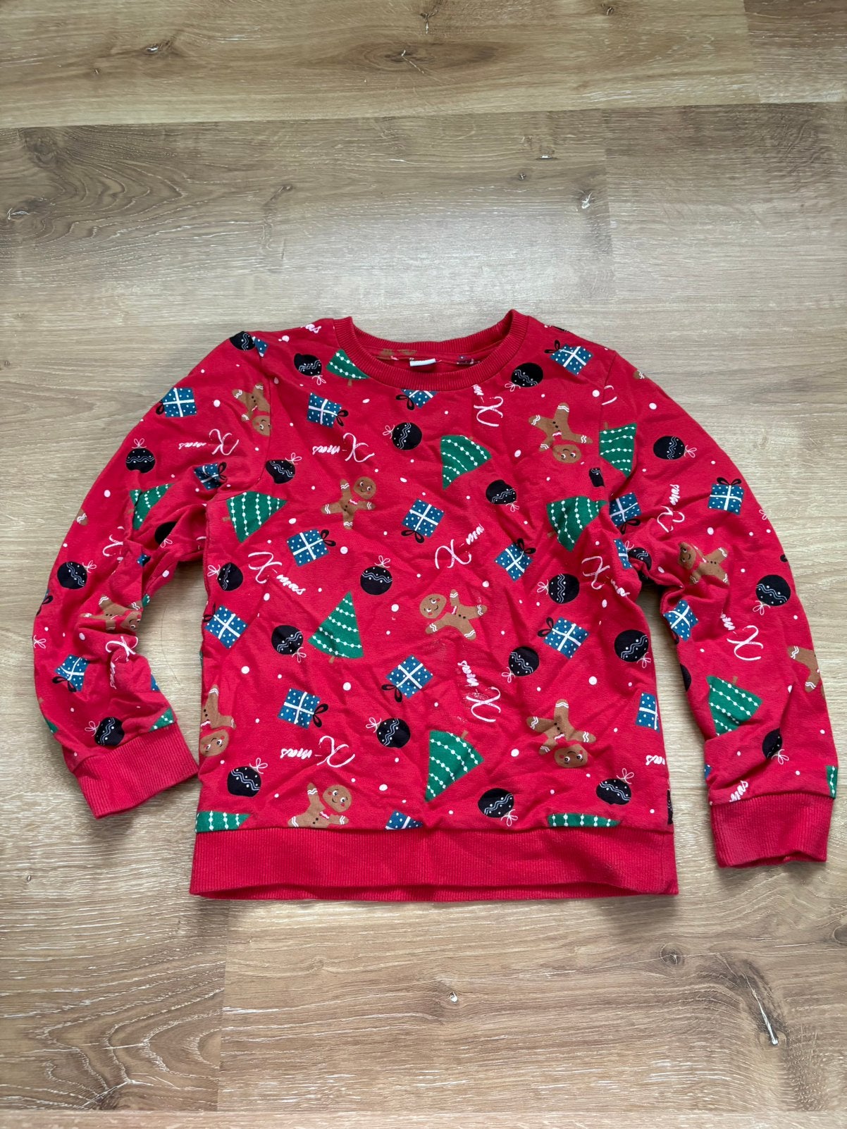 Trui kerst rood maat 122/128, Kinderen en Baby's, Kinderkleding | Maat 122, Ophalen of Verzenden, Zo goed als nieuw, Trui of Vest
