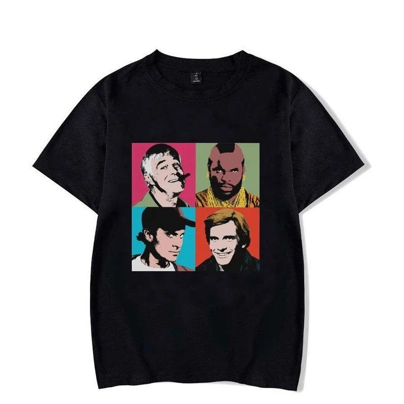 T-Shirt The A-Team Gezichten, Ophalen of Verzenden, Nieuw, Overige maten, Zwart