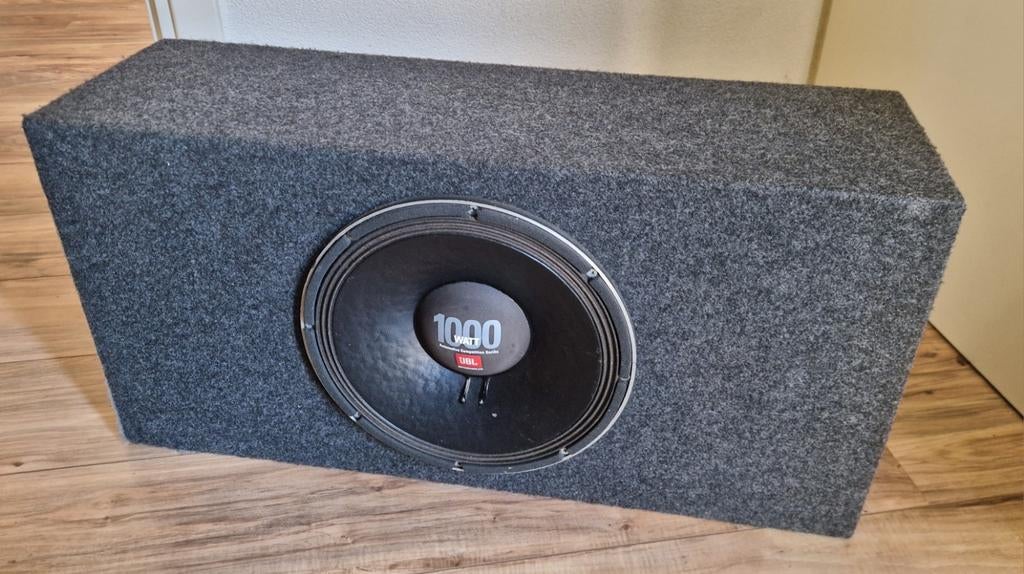 Old school JBL GTI 1200 1000W RMS subwoofer in 60l kist, Auto diversen, Autospeakers, Ophalen