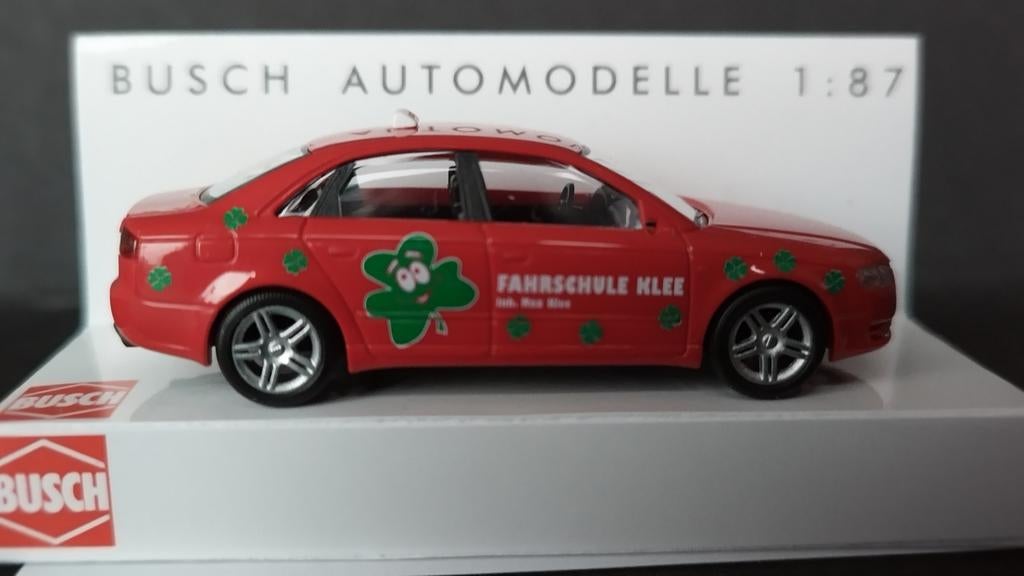 Audi A4 Fahrschule rijschool Les 1:87 H0 Busch Pol, Overige merken, Busch Gmbh, Auto, Verzenden