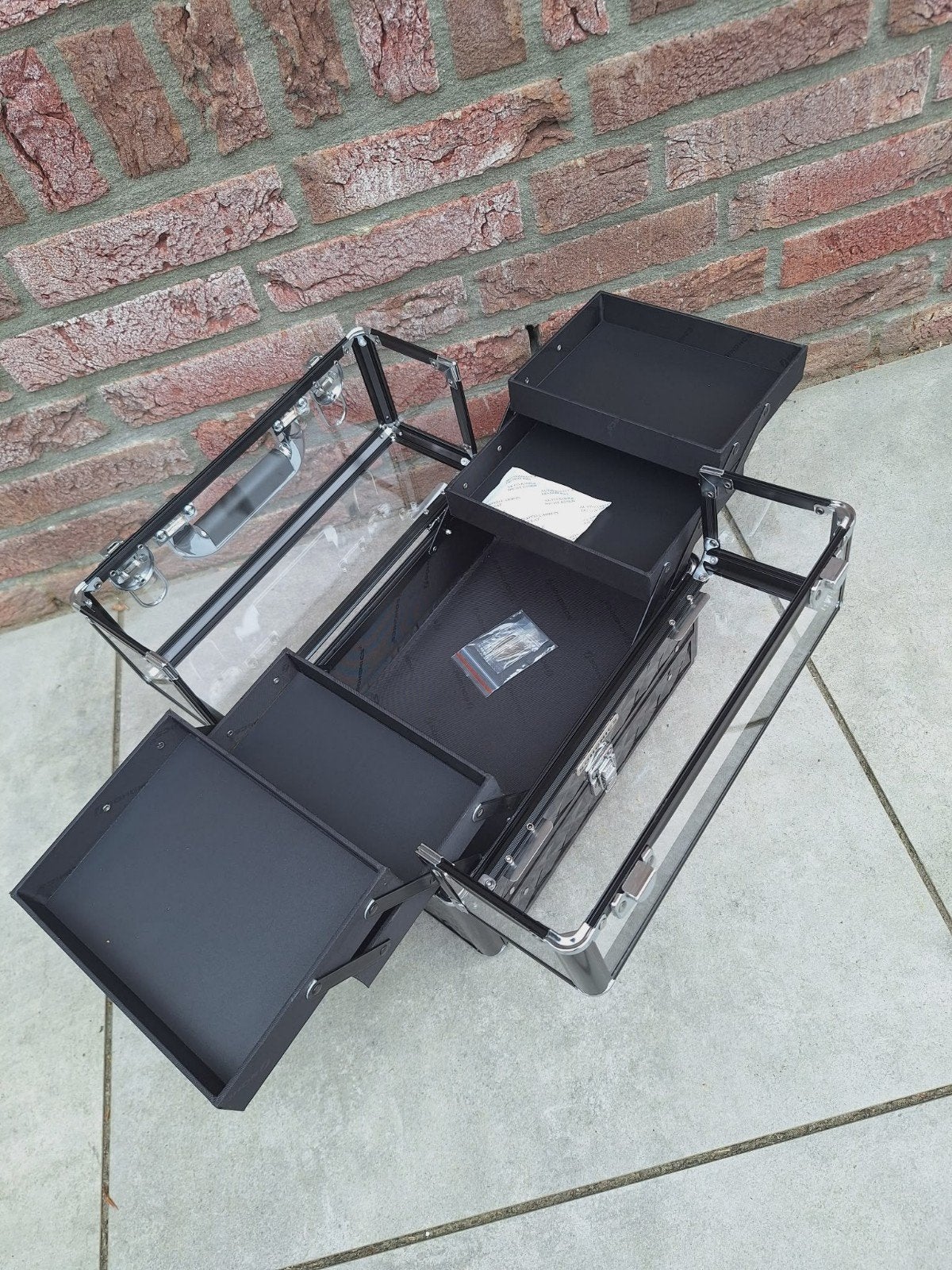 Juwelenbox Sieradenbox Make-Up Cosmetica Koffer Zwart, Zwart, Nieuw, Ophalen of Verzenden, Met slot