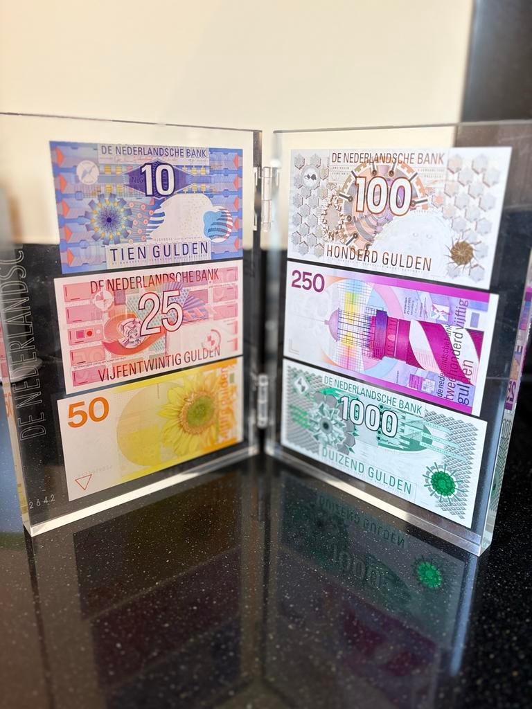 Presentatieset Nederlandse gulden biljetten, Postzegels en Munten, Bankbiljetten | Nederland, Ophalen of Verzenden, 1000 gulden