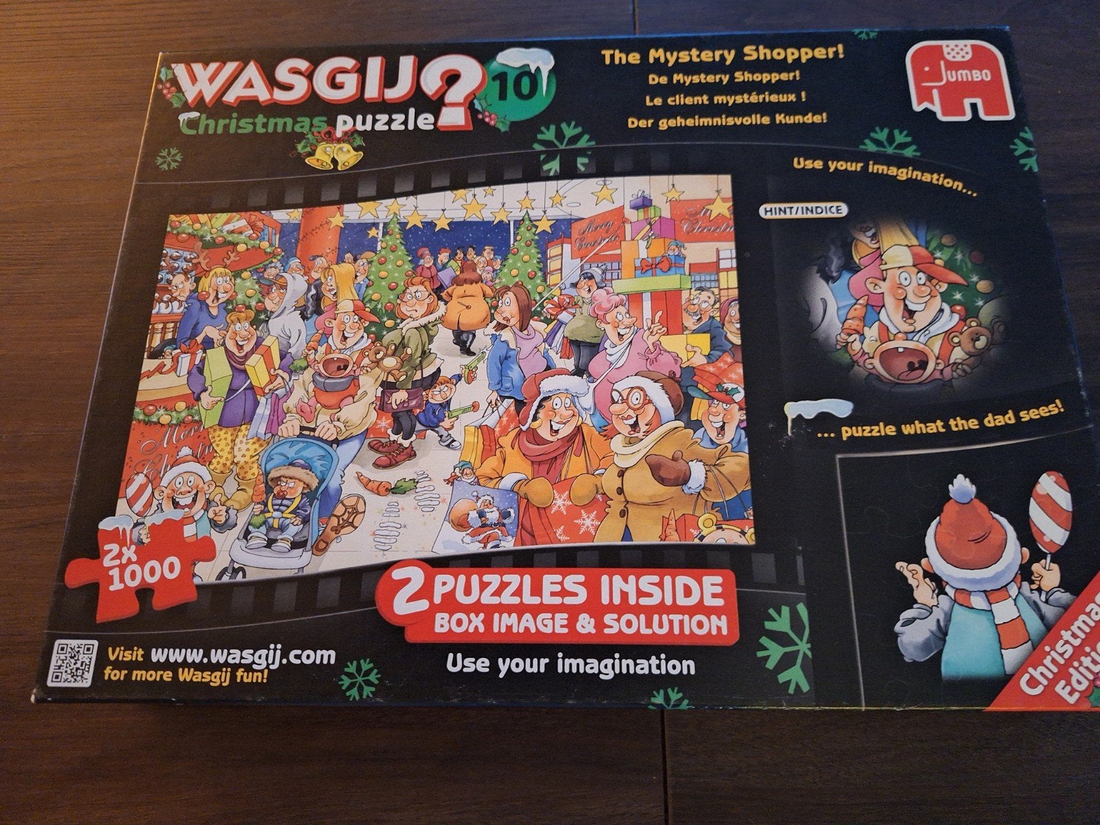 Wasgij Christmas 10: The Mystery Shopper! 2x 1000 stukjes, Ophalen, Zo goed als nieuw