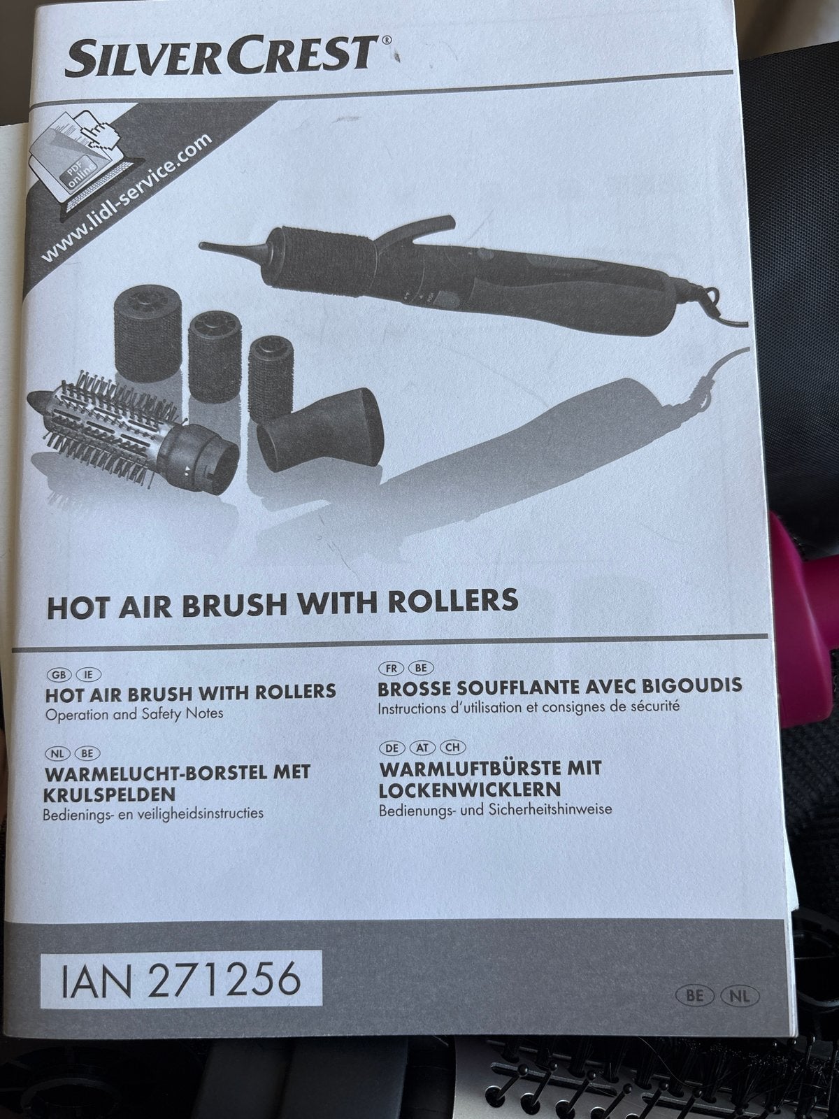 SilverCrest Warmluchtborstel met krulspelden, Ophalen, Zo goed als nieuw, Haarverzorging